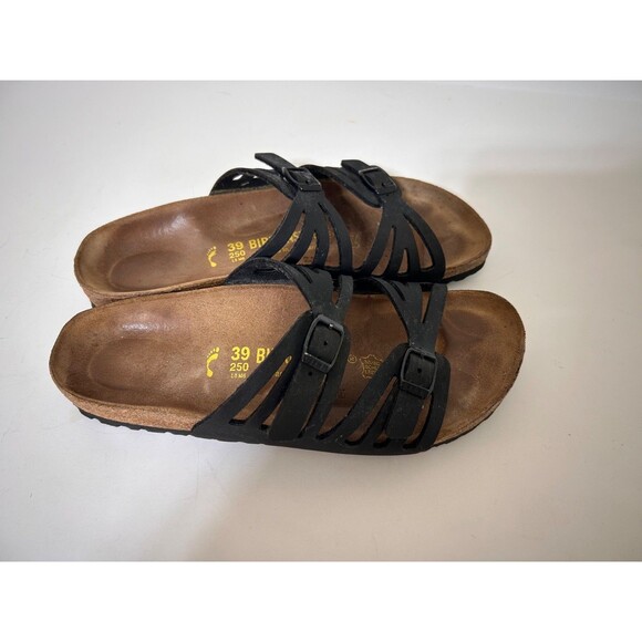 Birkenstock Granada Soft Foot Leather Slide Women Size 8 39 Germany Made Shoes - Picture 11 of 11